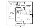 Traditional Style House Plan - 3 Beds 2 Baths 1426 Sq/Ft Plan #124-398 Floor 