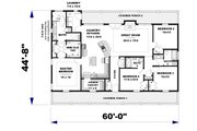 Farmhouse Style House Plan - 4 Beds 3 Baths 2020 Sq/Ft Plan #44-281 Floor 