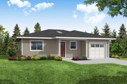 Traditional Style House Plan - 2 Beds 2 Baths 800 Sq/Ft Plan #124-1343 Exterior 