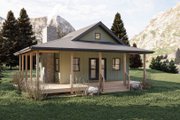 Cottage Style House Plan - 1 Beds 1 Baths 576 Sq/Ft Plan #455-287 Exterior 