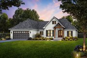 European Style House Plan - 3 Beds 2 Baths 1842 Sq/Ft Plan #430-89 Exterior 