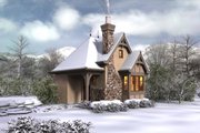 Tudor Style House Plan - 1 Beds 1 Baths 300 Sq/Ft Plan #48-641 Exterior 