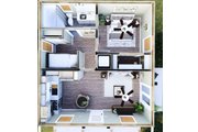 Cottage Style House Plan - 1 Beds 1 Baths 624 Sq/Ft Plan #44-301 Floor 