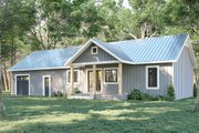 Farmhouse Style House Plan - 3 Beds 2 Baths 1311 Sq/Ft Plan #44-271 Exterior 