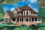 Victorian Style House Plan - 4 Beds 3 Baths 2518 Sq/Ft Plan #48-108 Exterior 