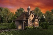 Tudor Style House Plan - 1 Beds 1 Baths 300 Sq/Ft Plan #48-641 Exterior 