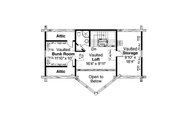 Log Style House Plan - 2 Beds 2 Baths 1216 Sq/Ft Plan #124-259 Floor 