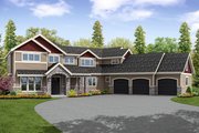 Traditional Style House Plan - 4 Beds 4 Baths 3316 Sq/Ft Plan #124-1033 Exterior 
