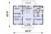 Farmhouse Style House Plan - 3 Beds 2 Baths 1311 Sq/Ft Plan #44-227 Floor 