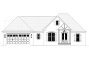 European Style House Plan - 3 Beds 2 Baths 1842 Sq/Ft Plan #430-89 Exterior 