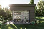 Modern Style House Plan - 1 Beds 1 Baths 373 Sq/Ft Plan #455-355 Exterior 