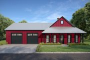 Farmhouse Style House Plan - 2 Beds 2 Baths 1292 Sq/Ft Plan #44-262 Exterior 