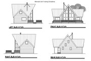 Log Style House Plan - 2 Beds 2 Baths 1216 Sq/Ft Plan #124-259 Exterior 