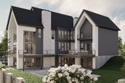 Modern Style House Plan - 4 Beds 4.5 Baths 4271 Sq/Ft Plan #455-528 Exterior 