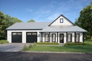 Farmhouse Style House Plan - 2 Beds 2 Baths 1292 Sq/Ft Plan #44-262 Exterior 