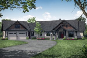 Craftsman Exterior - Front Elevation Plan #124-1113