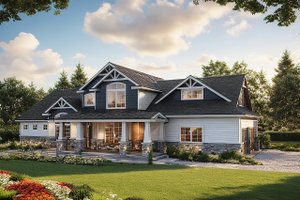 Craftsman Exterior - Front Elevation Plan #124-582