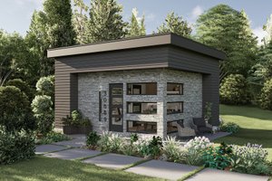 Modern Exterior - Front Elevation Plan #455-355