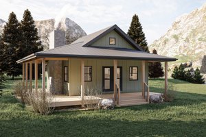 Cottage Exterior - Front Elevation Plan #455-287