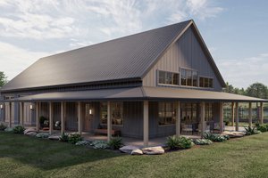 Barndominium Exterior - Front Elevation Plan #455-244