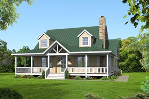 Small Country House Plans, Floor Plans & Designs with Porch