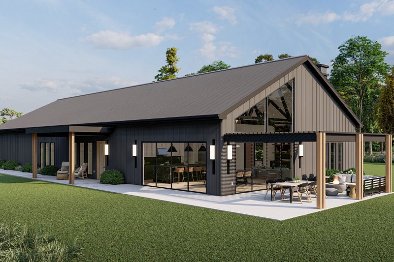 Barndominium Style House Plan - 3 Beds 2.5 Baths 2752 Sq/Ft Plan #455-240 Exterior