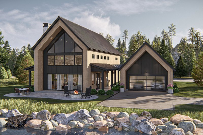 Barndominium Style House Plan - 3 Beds 2.5 Baths 2332 Sq/Ft Plan #455-340 Exterior