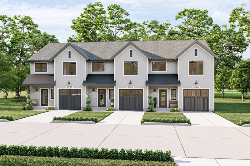 Farmhouse Style House Plan - 3 Beds 2.5 Baths 1464 Sq/Ft Plan #455-306 Exterior