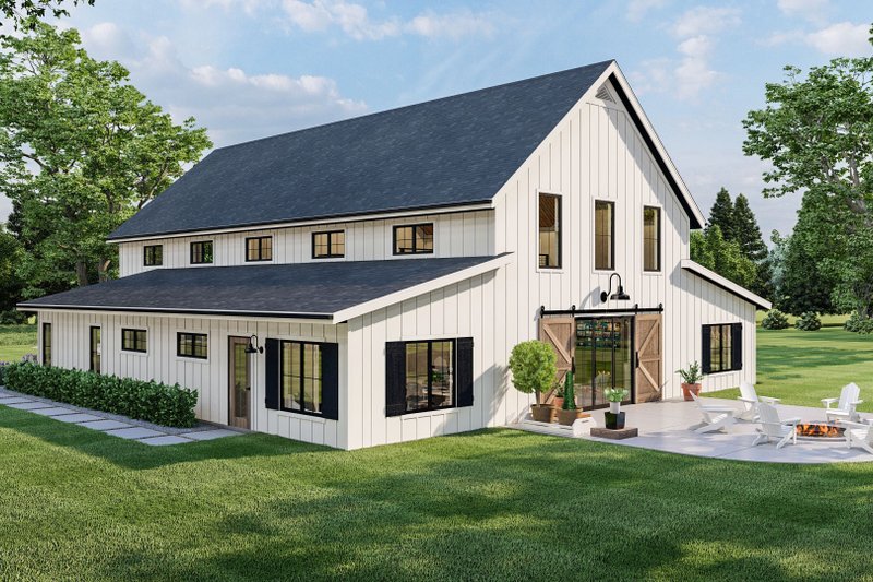 Barndominium Style House Plan - 3 Beds 2 Baths 2810 Sq/Ft Plan #455-274 Exterior