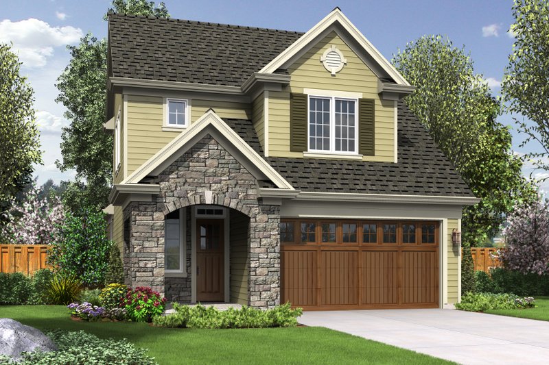 Cottage Style House Plan - 3 Beds 2.5 Baths 1712 Sq/Ft Plan #48-575 Exterior
