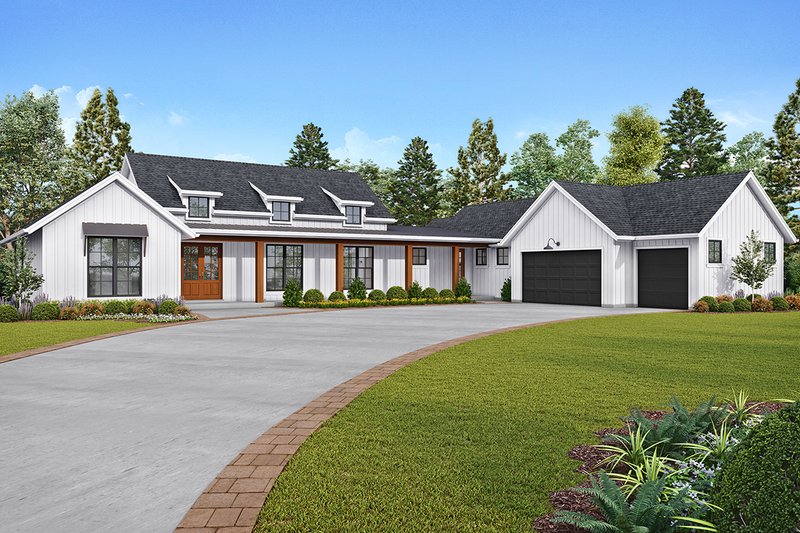 Farmhouse Style House Plan - 3 Beds 2.5 Baths 2495 Sq/Ft Plan #48-943 Exterior