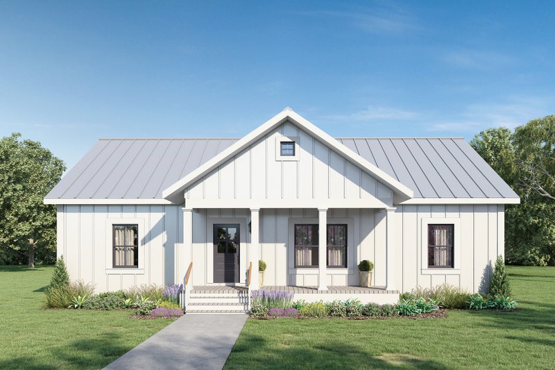 Cottage Style House Plan - 3 Beds 2 Baths 1425 Sq/Ft Plan #44-246 Exterior