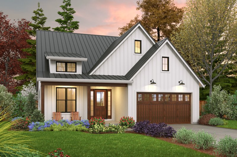 Farmhouse Style House Plan - 3 Beds 2 Baths 1552 Sq/Ft Plan #48-1032 Exterior