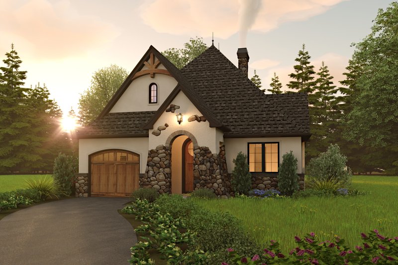 Cottage Style House Plan - 2 Beds 2 Baths 1285 Sq/Ft Plan #48-1029 Exterior
