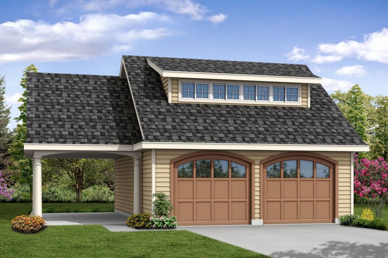 Craftsman Style House Plan - 0 Beds 0 Baths 1068 Sq/Ft Plan #124-1050 Exterior