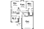 Farmhouse Style House Plan - 2 Beds 2 Baths 1192 Sq/Ft Plan #455-271 Floor 