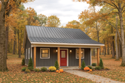 Cottage Style House Plan - 1 Beds 1 Baths 624 Sq/Ft Plan #44-301 Exterior 