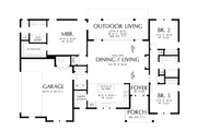 Farmhouse Style House Plan - 3 Beds 2 Baths 1592 Sq/Ft Plan #48-1126 Floor 