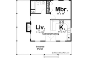 Cottage Style House Plan - 1 Beds 1 Baths 576 Sq/Ft Plan #455-287 Floor 