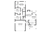 Farmhouse Style House Plan - 3 Beds 2 Baths 1196 Sq/Ft Plan #48-1031 Floor 