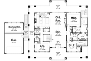 Modern Style House Plan - 2 Beds 3 Baths 2813 Sq/Ft Plan #455-232 Floor 