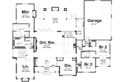 Cottage Style House Plan - 3 Beds 2.5 Baths 3242 Sq/Ft Plan #455-678 Floor 