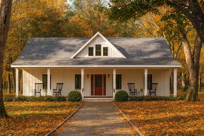 Farmhouse Style House Plan - 3 Beds 2 Baths 1416 Sq/Ft Plan #44-273 Exterior