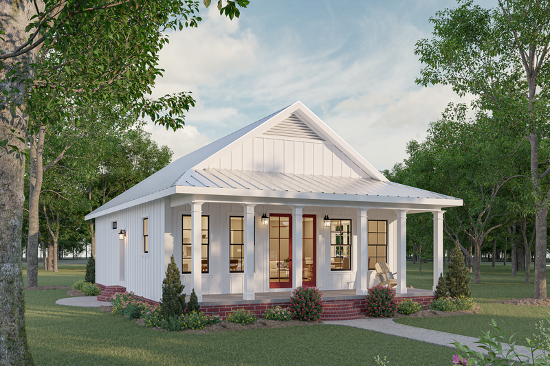 Traditional Style House Plan - 2 Beds 2 Baths 1120 Sq/Ft Plan #44-245 Exterior