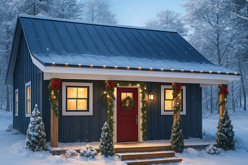 Cottage Style House Plan - 1 Beds 1 Baths 624 Sq/Ft Plan #44-301 Exterior